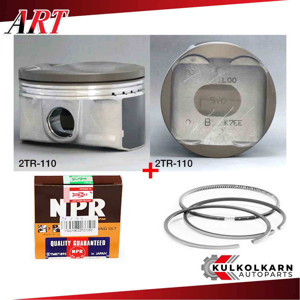 ART ลูกสูบ/แหวน NPR สำหรับ TOYOTA FORTUNER 2.7 '15 รุ่นเครื่อง 2TR-110