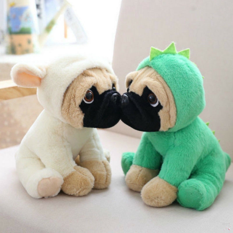 pug stuffed toy blue magic