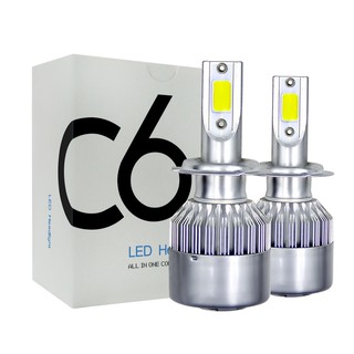 ชุดหลอดไฟหน้ารถยนต์ H 7 COB CREE LED 2 ชิ้น / ชุด