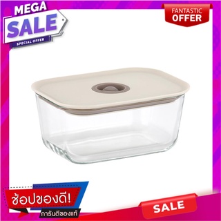 กล่องอาหารแก้ว NEOFLAM FIKA CLIK 1.38 ลิตร สีครีม ภาชนะใส่อาหาร GLASS FOOD CONTAINER NEOFLAM FIKA CLIK 1.38L CREAM