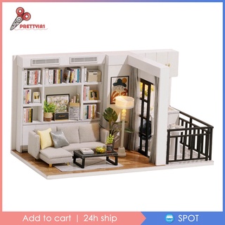 [Pre1-8] บ้านตุ๊กตาไม้ขนาดใหญ่ Diy สําหรับตกแต่งบ้านตุ๊กตา
