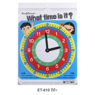 นาฬิกา What time is it? (35x45.4 cm) สื่อการเรียนรู้