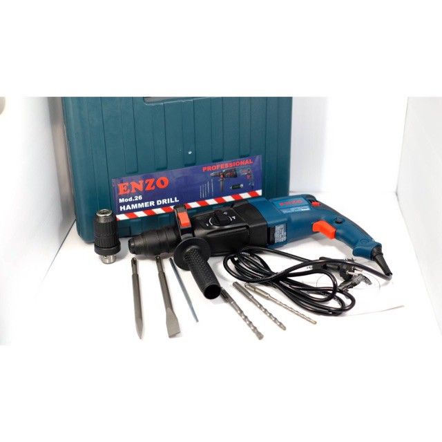 สว่านไฟฟ้าไร้สาย สว่านโรตารี่ ENZO 2-26,(3ระบบ) สว่านแบต  สว่านไฟฟ้า