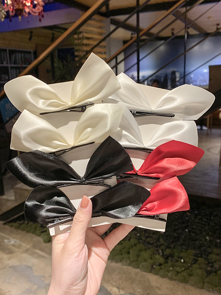 กิ๊บติดผมแบบปากเป็ด ประดับโบ สไตล์เกาหลี สำหรับผู้หญิง