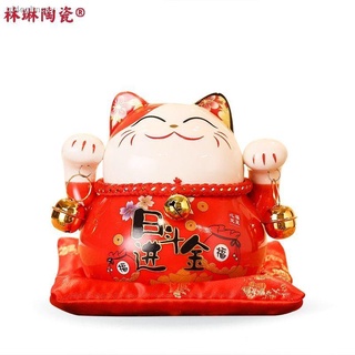 แมวนำโชค ของตกแต่งบ้าน การตกแต่ง ☄☃♘Guochao Palace Lucky Cat เครื่องประดับขนาดเล็ก Shop เปิดด้านหน้าของขวัญเซรามิคห้องนั