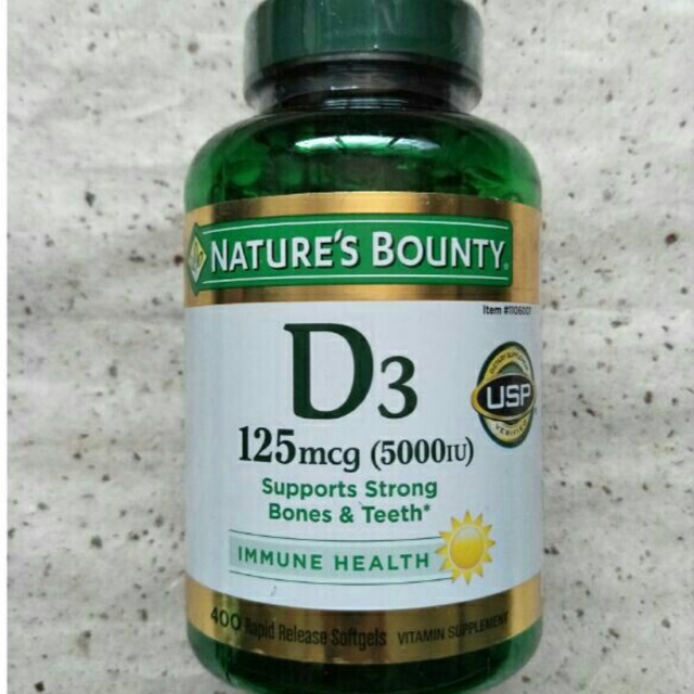 Nature ‘s bounty D3 5000IU 400 เม็ด