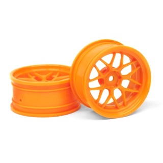 HPI 120250 TECH 7 WHEELS ORANGE 26mm 6mm OFFSET (2pcs)