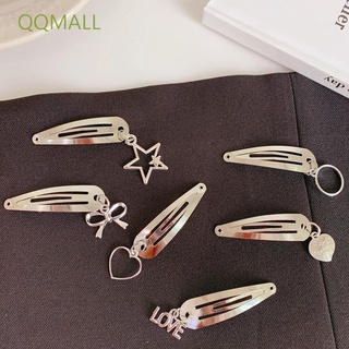 QQMALL Korean Pendant Hairpin Sweet Hair Accessories Hair Clip Cute Star Headdress Metal Bow Girls Barrette