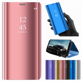 Huawei Y9 2018 / Y9 2019 / Y7 Pro 2019 Y5 2018 Y6 2019 / Y7 Prime 2019 ขาตั้งหนัง ฝาพับ เคสกระจกอัจฉริยะ -01