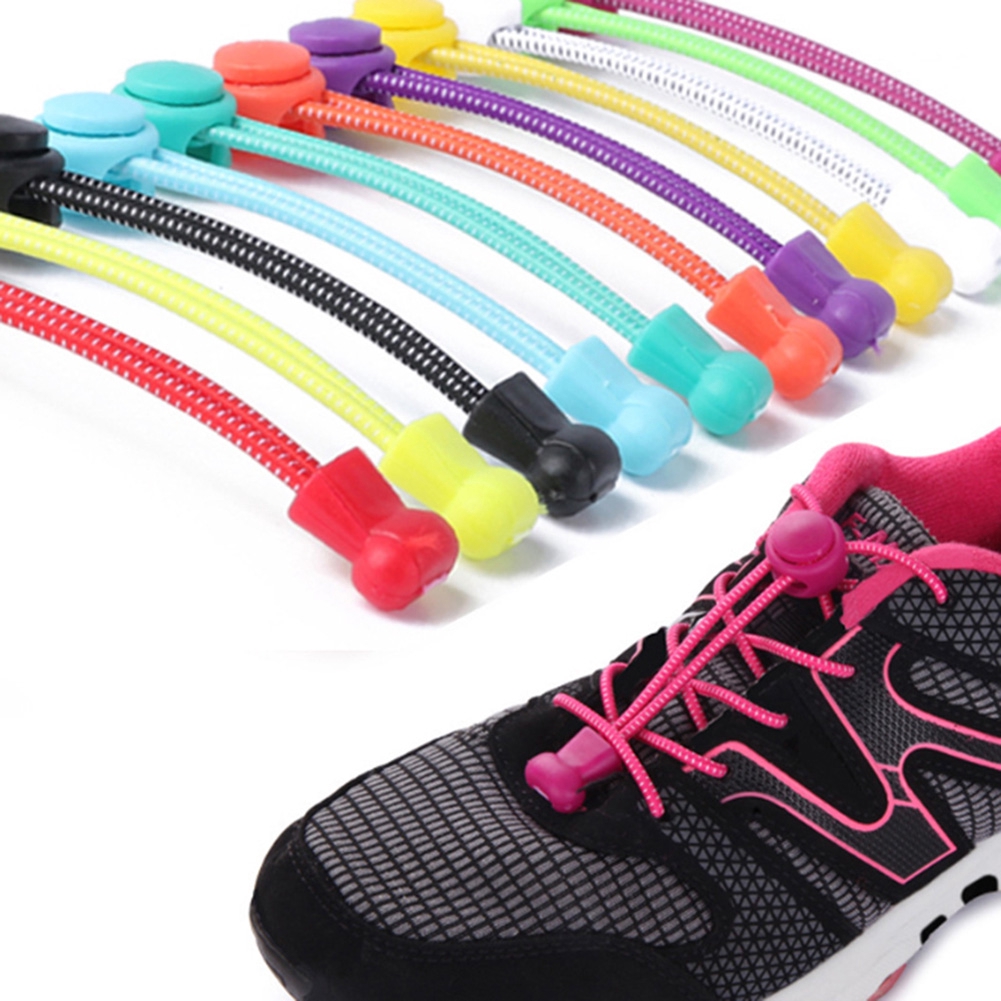 No Tie Shoe Laces Elastic Lock Lace System Lock Sports Shoelaces Runners Trainer