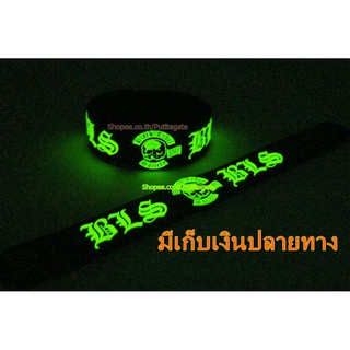 BLACK LABEL SOCIETY  Wristband ริสแบนด์ เรืองแสง กำไลยาง ปั๊มนูน วงร็อค pg383 หายาก