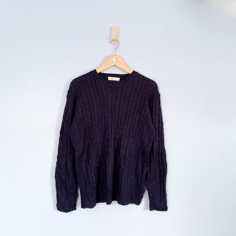 Thrift KNITWEAR JEME NAVY CABLE