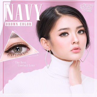 Kitty Kawaii Contact Lens คอนแทคเลนส์ สีน้ำตาล ค่าสายตา รุ่น Navy Brown