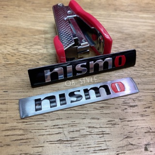 โลโก้ NISMO เพลทอลูมิเนียมบาง ขนาด 7.3x1.2cm