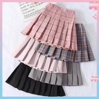 Girls skirt pleated skirt middle and older children college style spring and autumn summer JK childrens plaid skirt childrens school skirt