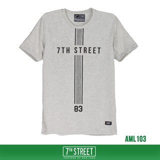 7th Street เสื้อยืด รุ่น AML103 Mix Line-ทอปเทา ของแท้ 100%