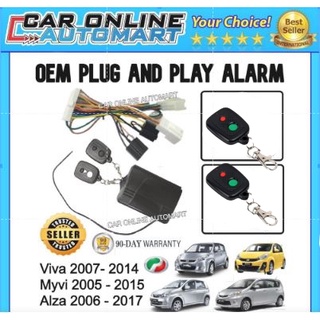 Perodua Myvi 05-15,Viva,Alza Plug and Play (ไม่มีสายตัด) ชุดสัญญาณเตือน หรือไซเรนเตือนภัย สําหรับรถยนต์