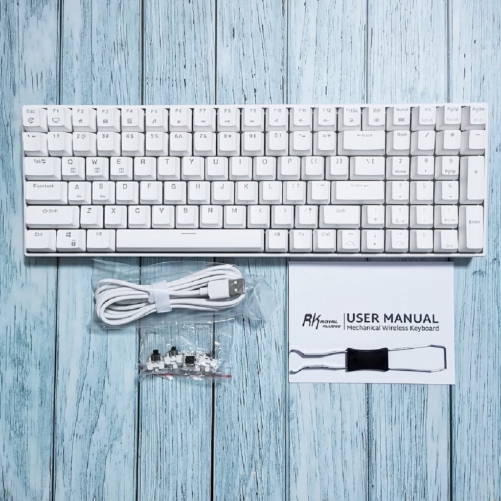Royal Kludge RK100 - 3 Modes Hotswap RGB คีย์บอร์ดไร้สาย Bluetooth ...