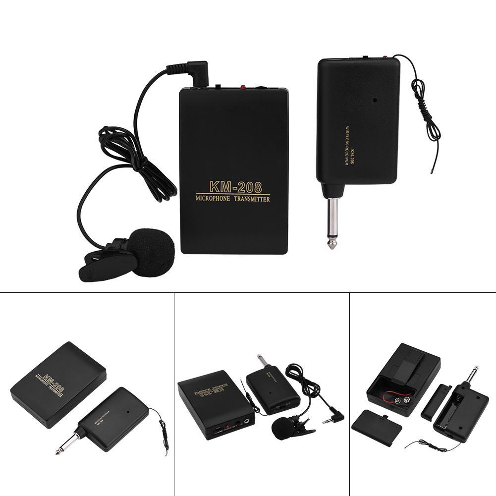 Wireless Cordless Clip on Lapel Tie Microphone Mic Kit FM Transmitter Set Mini ULPU Shopee 