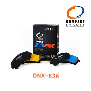 Compact ผ้าเบรคคู่หน้า Toyota YARIS 1.2 E, J ปี 13-ON, Yaris Ativ/Cross, VIOS 1.5 E, J ปี13-15, VIOS 1.5 ปี16-ON DNX-636