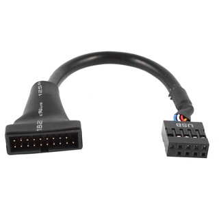 อะแดปเตอร์ 15 ซม. USB 3.0 20 Pin Header Male to USB 2.0 9 Pin Female