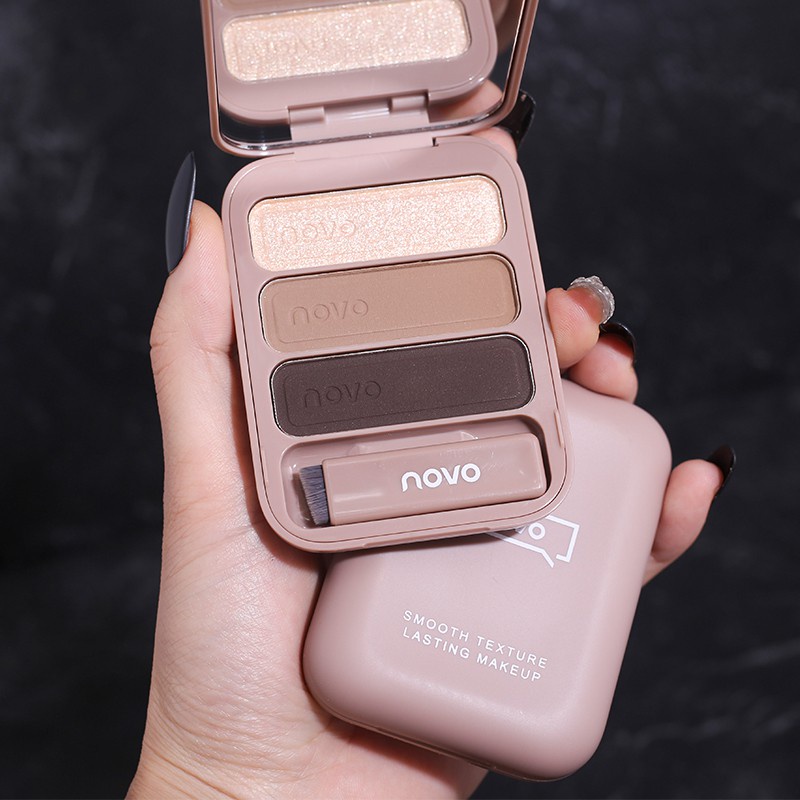 【พร้อมส่ง】Novo ที่เขียนคิ้วแบบฝุ่น 3 สีกันน้ําและเหงื่อ No.5345