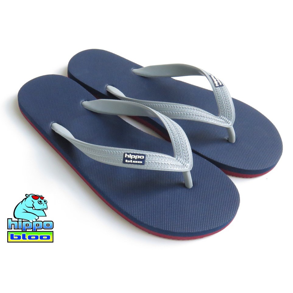 Hippo bloo รองเท้าแตะฮิปโปบูล Navy Reddish ชาย/หญิง กรมท่า/แดง หูเทา เบอร์9 -13