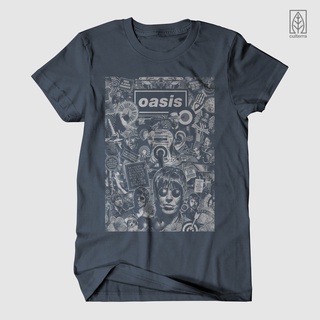 เสื้อยืดวงดนตรี / เสื้อยืด OASIS / เสื้อเชิ้ตสีเทาเข้ม / โอเอซิสสีเทา / เสื้อผ้าร็อคโลหะ / รุ่น MONOS-5XL