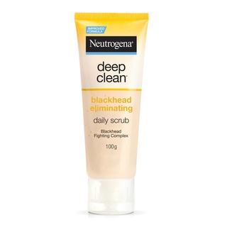 แท้พร้อมส่ง👍NEUTROGENA นูโทรจีนา ดีฟ คลีน แบล็คเฮด อีลิมิเนทติ้ง เดลี่ สครับ 100 กรัม