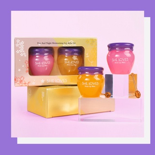 Sheloves Honey Lip Mask Set ลิปไลน์เนอร์ ให้ความชุ่มชื้น ลดเลือนริ้วรอย กลางวัน และกลางคืน