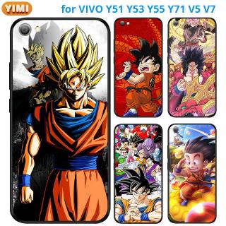 เคส VIVO Y27 Y78 y36 Y35 Y22 Y22s Y31 Y51 Y53S Y76 Y77 Y91C Y1S Y52 Y72 Pro 4G 5G V2247 V2249 1820 V2271A มือถือเคสโทรศัพท์มือถือลายการ์ตูน Saiyan สําหรับ