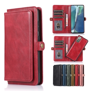 เคสโทรศัพท์หนังฝาพับพร้อมช่องใส่บัตรสําหรับ Samsung Note 20 Ultra 10 Plus 9 8 A71 A51