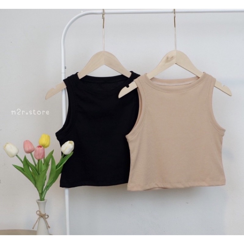 potato top เสื้อครอป เอวลอย แขนกุด