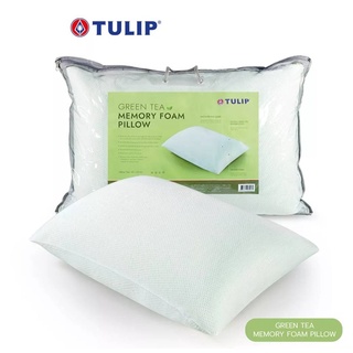 Tulip หมอนหนุน Green Tea Memory Foam หมอนหนุนอบกลิ่นชาเขียวธรรมชาติ ช่วยดูดซับกลิ่น ทำให้ผ่อนคลาย ทำให้จิตใจสงบ