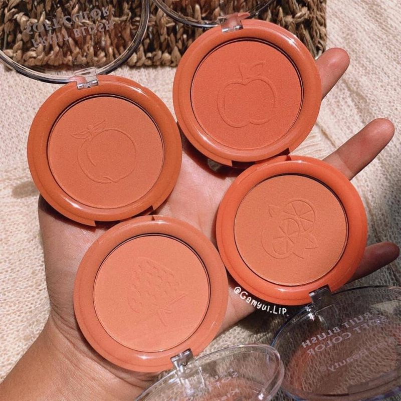 ส่งไว/แท้ บลัชออนผลไม้ บลัชออน​ ปัดแก้ม kiss​ beauty​ Blush โทนส้ม โทนอิฐ ตุ่นๆ​ ติดทน สีสวยมาก