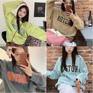 (ราคาต่ำสุด)รูปแบบล่าสุด，เสื้อสเวตเตอร์ผู้หญิง，ผ้าสำลีนุ่ม，รูปแบบตัวอักษรขี้ขลาด，4 สีสวย，M-2XL