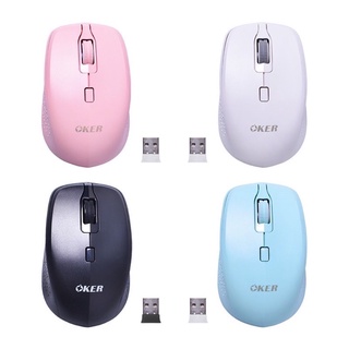 OKER M689 BLUETOOTH &amp; 2.4G DOUBLE CHANNELS WIRELESS MOUSE เมาส์คลิกเสียงเงียบ