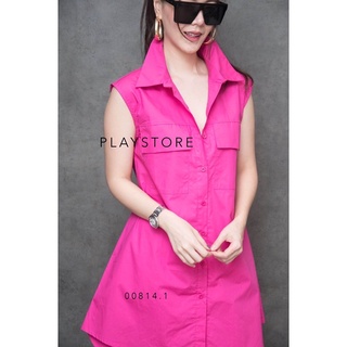 ZoNYa SHiRT DReSS” เดรสเชิ้ตแขนกุดทรงAคลาสสิคใส่ง่ายใส่ได้บ่อยทุกโอกาส สีสันสดใสซาบซ่า มีกระเป๋าฝาพับใหญ่คู่ด้านหน้า