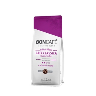 Boncafe Arabica&amp;Robusta Cafe Classica Whole Bean 250g บอนกาแฟ ซิกเนเจอร์เบลนด์ คาเฟ่ คลาสสิก้า กาแฟแท้ชนิดเม็ด 250 ก.