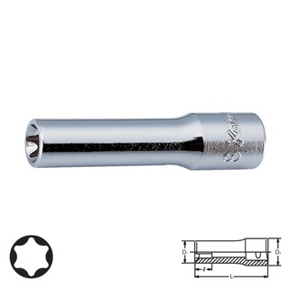 KOKEN 2325-E8 ลูกบ๊อกท๊อก ยาว 1/4"-50-E8 | MODERTOOLS OFFICIAL
