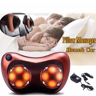 buybuytech เบาะนวดไฟฟ้า หมอนนวดคอ ใช้ได้ทั้งไฟรถและไฟบ้าน 8 ลูกครึงelectric massage pillow 8 balls
