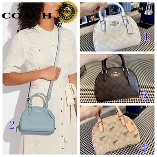 🎄พร้อมส่ง🌟Coach ใหม่กระเป๋าสะพายใบเล็กกระเป๋าถือผู้หญิงแฟชั่นน่ารัก CA591 CA202 CB596