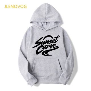 เสื้อกันหนาว มีฮู้ด ผ้าฝ้าย ลาย Julie The Phantoms Vogue Sunset Curve สําหรับผู้ชาย