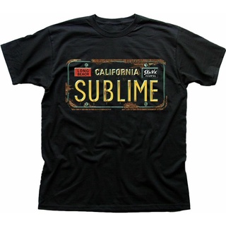 เสื้อผ้าผชSublime LONG BEACH เสื้อยืด ตัวเลขรถS-5XL