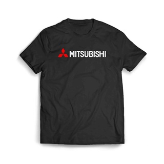 เสื้อผ้าผชเสื้อยืด พิมพ์ลายโลโก้ MitsubishiS-5XL