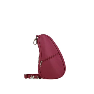 Healthy back bag กระเป๋าสะพาย ผ้าไมโครไฟเบอร์ สีแดงเลือดหมู Burgundy ขนาด Small Baglett กระเป๋าเพื่อสุขภาพ น้ำหนักเบา