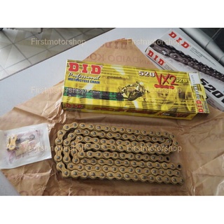 โซ่ DID Japan 525 120ข้อ VX X-Ring สีทอง DID Made in Japan พร้อมชุดข้อต่่อ Roller chain Firstmotorshop ปลายทางได้