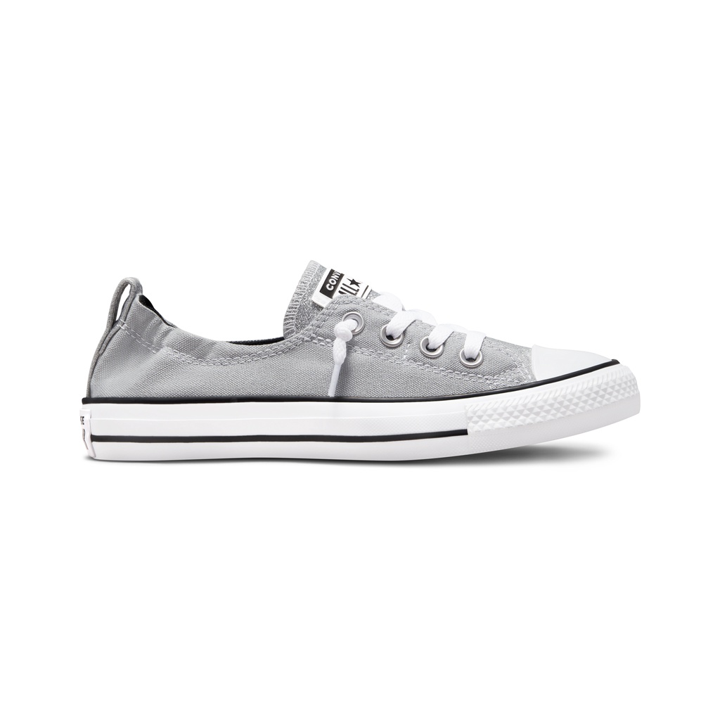 Converse รองเท้าผ้าใบ Sneakers คอนเวิร์ส CTAS SHORELINE GLITTER SLIP GREY ผู้หญิง women สีเทา 572064C 572064CH1GYXX