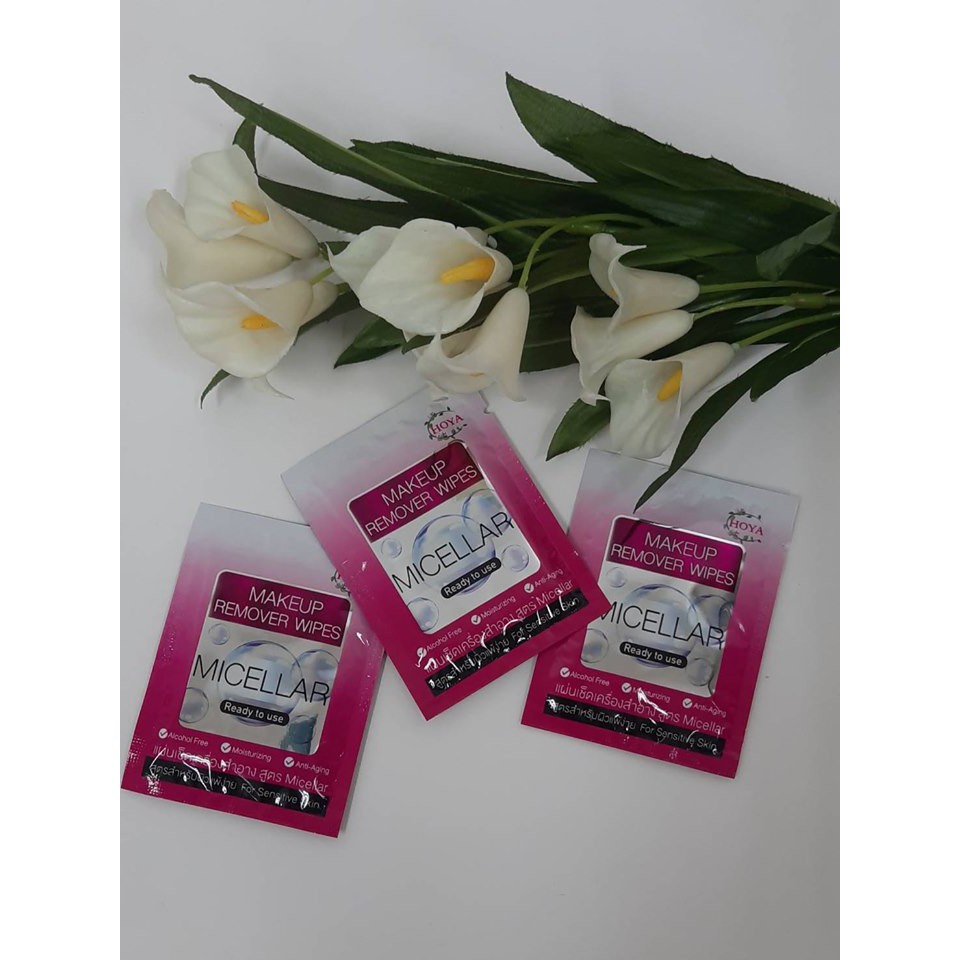 แผ่นเช็ดเครื่องสำอางค์ Makeup Remover Wipes (3ซอง)