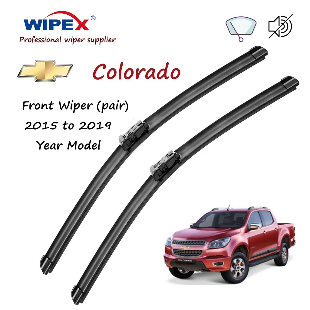 (คุณภาพ Wipex) Chevrolet COLORADO 18+22 S ชุดใบปัดน้ําฝนด้านหน้า/คู่สําหรับ 2016 ถึง 2019 CHEVY Colo Rado ที่ปัดน้ําฝนหน้าต่างด้านหน้ารถยนต์